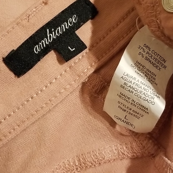 Ambiance women's maroon stretch leggings large - Picture 17 of 17